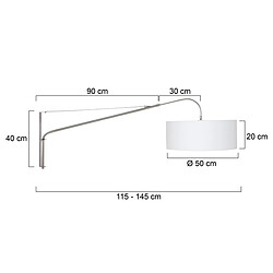 Avis Lumière Applique avec abat-jour en acier brossé