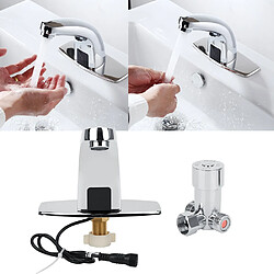 ComfortXL Robinet avec capteur de température double argenté pour le lavabo pas cher