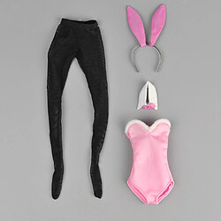 Vêtement pour Poupée 12'' Action Figure Femme Bunny Girl Rose