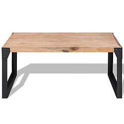 vidaXL Table basse bois d'acacia massif 100x60x45 cm