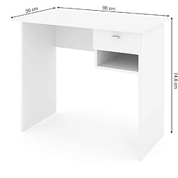 Mpc Bureau blanc 74,6 x 90 x 50 cm (lxhxp)