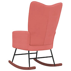 Acheter Maison Chic Chaise à bascule | Fauteuil Relax, design moderne Rose Velours -GKD55449