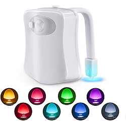 Universal Un gadget lumineux pour un bol de toilette drôle de lampe de sport LED. 2 modes 8 couleurs pour changer les toilettes toilettes toilettes lumière de nuit, adapté à chaque toilette, (blanc)