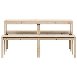 Avis vidaXL Table de pique-nique 160x134x75 cm bois massif de pin