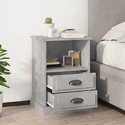 Maison Chic Lot de 2 Tables de chevet,Table de nuit,Table d'appoint pour salon gris béton 43x36x60 cm -MN53392