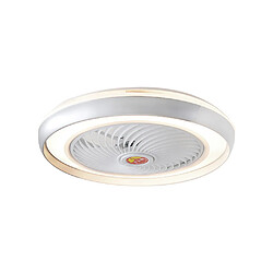 Universal Lampe ventilateur de plafond de 50cm, 220V LED 36W dimmer sans étape 3 vitesses vent commande silencieuse lampe ventilateur de plafond, argent 