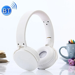 Wewoo Casque Bluetooth pour iPhone Bandeau pliant stéréo sans fil Casque support audio de 3,5 mm d'entrée et d'appels mains libres l'pour iPhone iPad iPod Samsung HTC Xiaomi d'périphériques blanc 