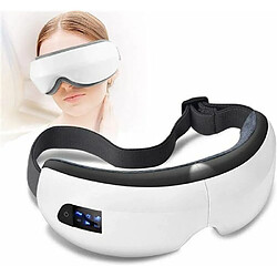 Masque électrique pour les yeux avec chauffage, pression de l'air, musique Bluetooth pour réduire les cernes et améliorer le sommeil, soulagement du stress oculaire 