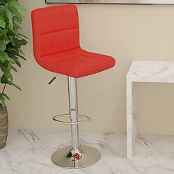 vidaXL Tabouret de bar Rouge Similicuir