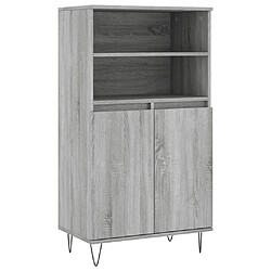 Maison Chic Buffet,Meuble de Rangement,commode pour salon,Cuisine Sonoma gris 60x36x110 cm Bois d'ingénierie -MN14947