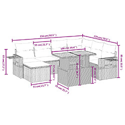 Avis vidaXL Salon de jardin avec coussins 8 pcs beige résine tressée