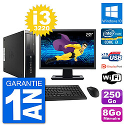 PC HP Compaq Pro 6300 SFF Ecran 22" i3-3220 RAM 8Go Disque 250Go Windows 10 Wifi · Occasion 