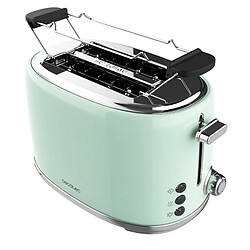 Cecotec Tostadora vertical Toast&Taste 1000 Retro Double Green. 980 W, 2 Rebanadas