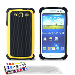 Muzzano Coque + 3 Films SAMSUNG GALAXY S3 / I9300 ""La Sport Case"" Premium Jaune