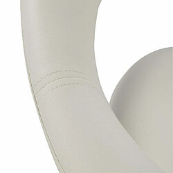 Decoshop26 Tabouret chaise à roulette avec dossier synthétique blanc hauteur réglable TABO09014