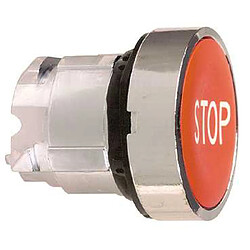 harmony xb4 - tête bouton poussoir - affleurant - rouge - stop - schneider electric zb4ba434