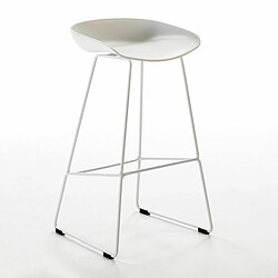 Tabouret Thai Natura Blanc 48 x 83 x 45 cm