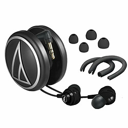 Original Audio-Technica Ath-Cor150 Écouteurs Filaires Intra-Auriculaires Sport Casque Réglable Noir pas cher