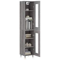 Avis Maison Chic Buffet,Meuble de Rangement,commode pour salon,Cuisine Sonoma gris 34,5x34x180 cm Bois d'ingénierie -MN39438