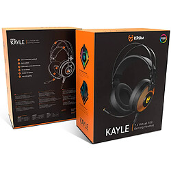 Casque avec Microphone Gaming Krom Kayle USB Noir Orange