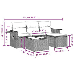 Avis Maison Chic Salon de jardin avec coussins 4 pcs | Ensemble de Table et chaises | Mobilier d'Extérieur beige résine tressée -GKD73387