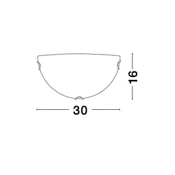 NOVA LUCE Applique ANCO Blanc & Chrome LED E27 1x12 W