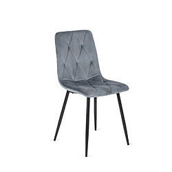 Vivaldi Chaise ROBIN Gris Velours