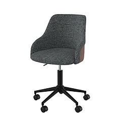 Rendez Vous Deco Chaise de bureau Ninon en tissu gris