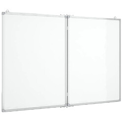 vidaXL Tableau blanc magnétique pliable 100x80x1,7 cm aluminium