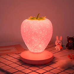 Universal Lampe de table créative style fraise + USB rechargeable + interrupteur tactile LED dimmable lumière de nuit Lampe de chevet pour enfants LAMPE DE LIVRAISON LAMPE DE TABLE LED pas cher