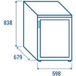 COOLHEAD Armoire Réfrigérée GN 1/1 en ABS - 200 Litres - Cool Head pas cher