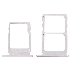 Wewoo Tiroir pour carte SIM Plateau SIM + SIM + Micro SD Nokia 5 / N5 TA-1024 TA-1027 TA-1044 TA-1053 Blanc