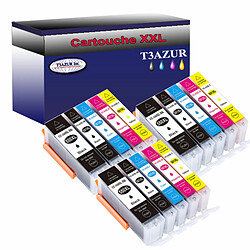 T3Azur 15x Canon PGI550XL - Compatible Lot de 15 Cartouches Compatibles pour Canon PGI-550 XL, CLI-551 XL - T3AZUR