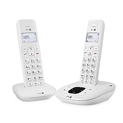 Lot de 2 Téléphones Fixe Senior DECT avec Répondeur Comfort 1015 Duo Doro Blanc