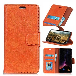 Etui en PU se scinder orange pour votre Samsung Galaxy S10