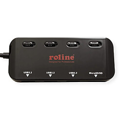 Avis Fox Pathé Europa ROLINE USB3.2 Gen1 Notebook Hub, Typ C / 3x A mit Schalter + CardReader (14.02.5059)