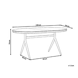 Avis Beliani Table de jardin 160 x 94 cm Verre Naturel ALIANO