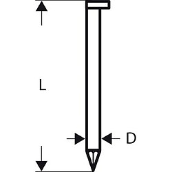 Bosch Clou en bande tête D SN34DK 50 2,8 mm, 50 mm, métallique, lisse