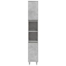 Avis vidaXL Armoire de salle de bain gris béton 30x30x190 cm