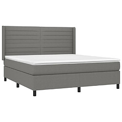 Acheter Sommier à lattes et matelas LED,Cadre à lattes de lit pour Adulte Gris foncé 180x200 cm Tissu -MN54176