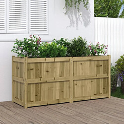 Maison Chic Jardinière,Bac à fleurs - pot de fleur 150x50x70 cm bois de pin imprégné -GKD93588