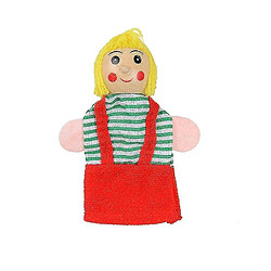 Universal 6 pcs / lots de marionnettes de famille doigt Set à main les jouets de poupée de marionnette minim pas cher