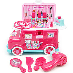 Cadeau de Noël de restauration rapide Simulation Bus Coiffeuse Toy Set Play Food pour Tod