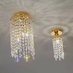 Luminaire Center Spot design en cristal CHARLESTON Or 24 Carats 1 ampoule