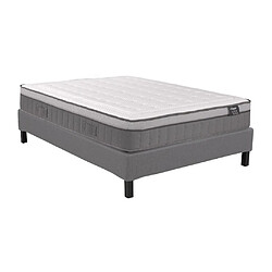 Vente-Unique Ensemble 140 x 190 cm sommier déco en kit + matelas ressorts ensachés 7 zones et mémoire de forme ASGARD de YSMÉE ép.30cm - ASGARD de YSMÉE