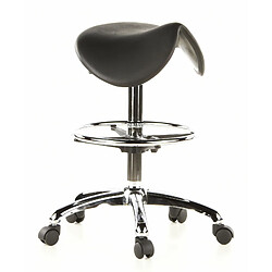 Hjh Office Siège technique/ Tabouret technique / Tabouret pivotant TOP WORK 13, mousse rigide, noir, chromé