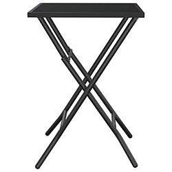 Avis vidaXL Table de jardin pliable anthracite 50x50x72 cm maille d'acier