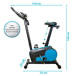 Avis Sparraw Vélo d'appartement TEMPO Roue d'inertie 3kg - 8 niveaux de résistance, Capteurs Pouls, Ecran d'entraînement, Réglable