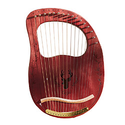 Acheter Acajou Single Board Lyre Harp Metal 16 Cordes Avec Clé & Sac Café