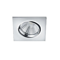 Lumière Downlight Encastrable Carré Moderne Chrome 3000K IP23